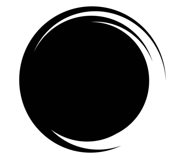 Черно Белые Абстрактные Круги Циркулярные Спиральные Вихревые Крутящиеся Вихревые Элементы — стоковый вектор