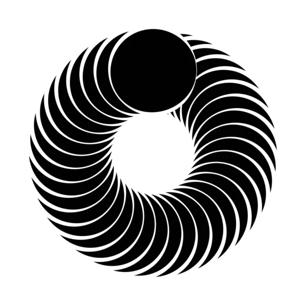 Circular Motivo Radial Ícone Mandala Ilustração Vetor Estoque Gráficos Clip — Vetor de Stock