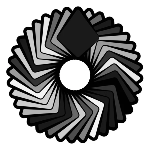 Motif Circulaire Radial Icône Mandala Illustration Vectorielle Stock Graphiques Clip — Image vectorielle