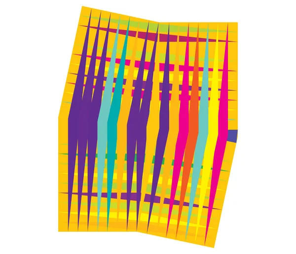 Abstract Colorful Vivid Vibrant Angular Geometric Design Element Tangled Random — Stock Vector