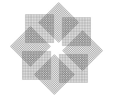 Ayna, ince düzensiz ızgara, ızgara, ızgara ve kafes geometrik vektör ögesi, desen, doku