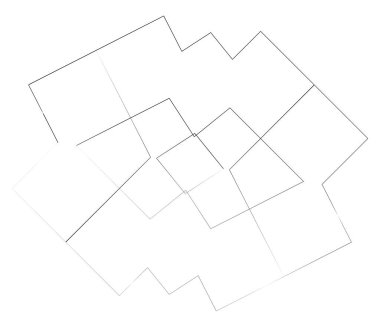 Ayna, ince düzensiz ızgara, ızgara, ızgara ve kafes geometrik vektör ögesi, desen, doku