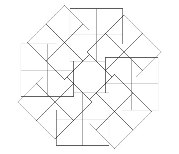 Griglia Irregolare Specchiata Ottimizzata Maglia Elemento Geometrico Vettoriale Griglia Reticolo — Vettoriale Stock