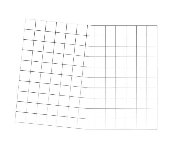 Zrcadlený Upravený Nepravidelný Rošt Síťovina Strouhání Mříž Geometrický Vektorový Prvek — Stockový vektor