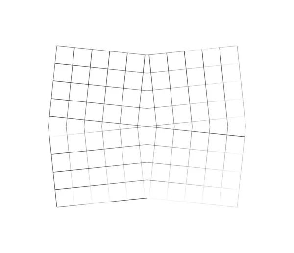 Speglat Justerat Oregelbundet Rutnät Nät Galler Och Gitter Geometriskt Vektorelement — Stock vektor