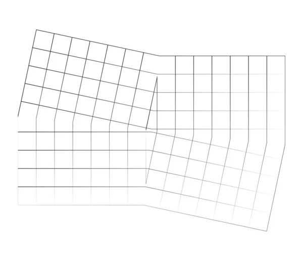 Lustrzana Ulepszona Siatka Nieregularna Siatka Ruszt Krata Geometryczny Element Wektorowy — Wektor stockowy