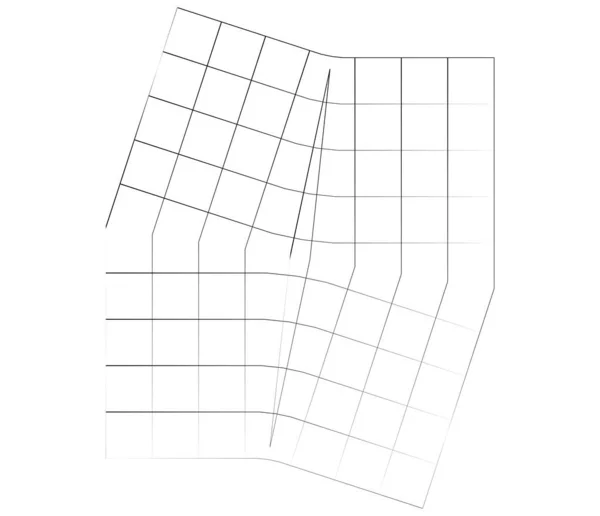 Lustrzana Ulepszona Siatka Nieregularna Siatka Ruszt Krata Geometryczny Element Wektorowy — Wektor stockowy