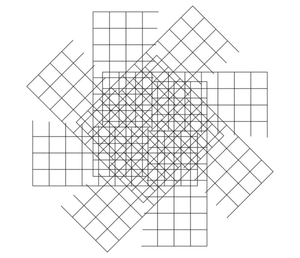 Gespiegelte Optimierte Unregelmäßige Gitter Gitter Und Gitter Geometrisches Vektorelement Muster — Stockvektor