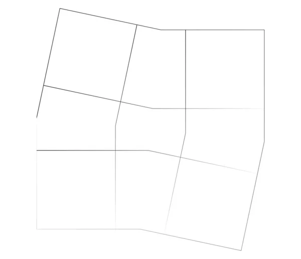 Mirrored Tweaked Irregular Grid Mesh Grating Lattice Geometric Vector Element — Stock Vector