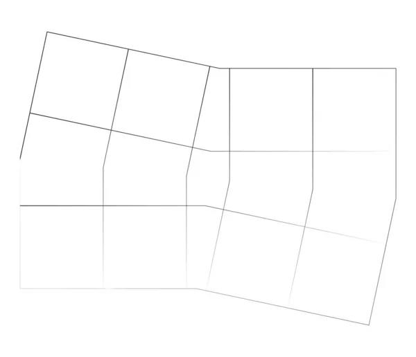 Espejo Rejilla Irregular Ajustado Malla Rejilla Elemento Rejilla Vector Geométrico — Archivo Imágenes Vectoriales