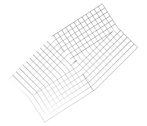 Lustrzana Ulepszona Siatka Nieregularna Siatka Ruszt Krata Geometryczny Element Wektorowy — Wektor stockowy