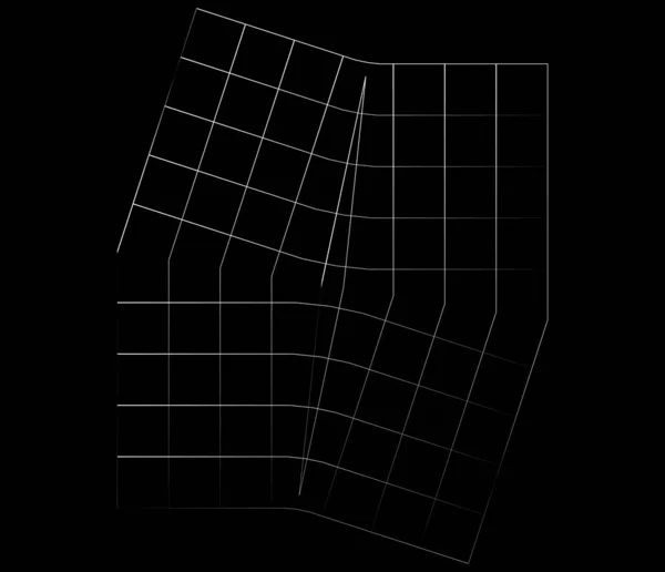 镜像的不规则网格 光栅和晶格几何矢量元 — 图库矢量图片