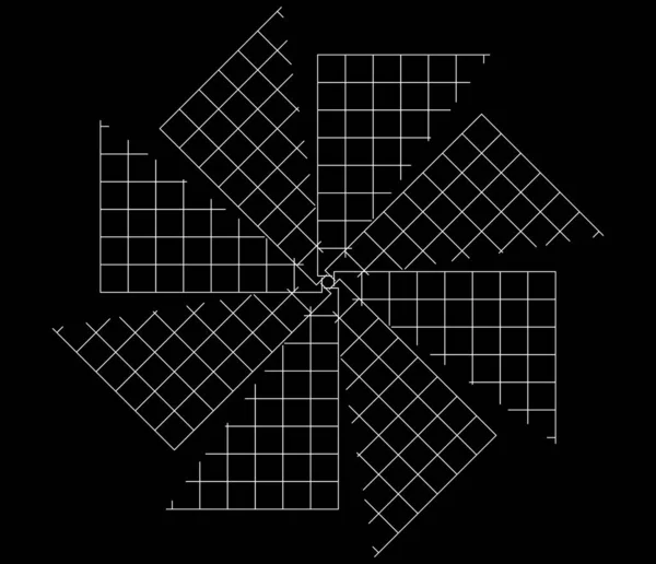 Espejo Rejilla Irregular Ajustado Malla Rejilla Elemento Rejilla Vector Geométrico — Archivo Imágenes Vectoriales