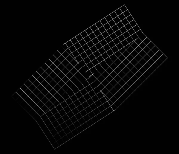 Grille Irrégulière Maille Grille Maillage Réfléchis Ajustés Élément Vectoriel Géométrique — Image vectorielle