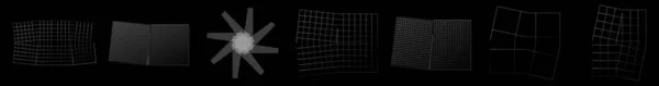ミラー 調整された不規則なグリッド メッシュ 格子幾何学的ベクトル要素 パターン テクスチャ ストックベクトルイラスト クリップアートグラフィック — ストックベクタ