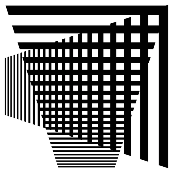 Abstrakt Slumpmässigt Rutnät Mesh Galler Och Gallermönster Med Sneda Diagonala — Stock vektor
