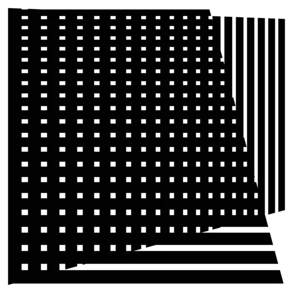 Abstract Random Grid Mesh Lattice Grating Grille Pattern Oblique Diagonal — Stock Vector