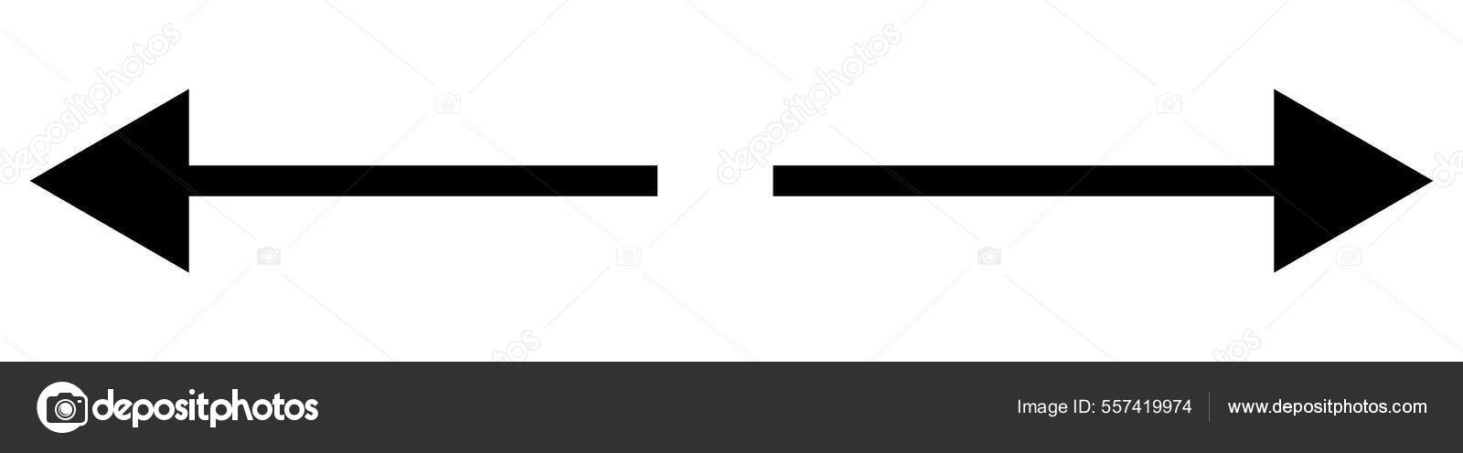 Flecha Izquierda Derecha Puntero Cursor Dirección Opuesta Intersección  Navegación Elemento Vector de stock #557419974 de ©vectorguy, image size:1600x496