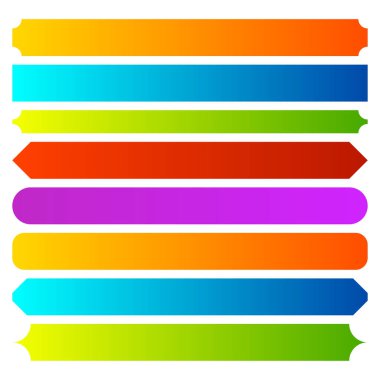 Pankart, düğme, boş uzay tasarım elementi olan çubuk şekilleri - stok vektör illüstrasyonu, klip- art grafikleri