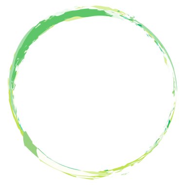 Boya fırçası, fırça darbesi, grunge doku dairesi. Çamurlu, lekeli sıvı, sıvı lekesi, sıçrama, sıçrama efekti - hisse senedi vektör çizimi, klip-sanat grafikleri