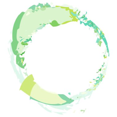 Boya fırçası, fırça darbesi, grunge doku dairesi. Çamurlu, lekeli sıvı, sıvı lekesi, sıçrama, sıçrama efekti - hisse senedi vektör çizimi, klip-sanat grafikleri