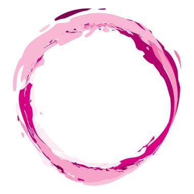 Boya fırçası, fırça darbesi, grunge doku dairesi. Çamurlu, lekeli sıvı, sıvı lekesi, sıçrama, sıçrama efekti - hisse senedi vektör çizimi, klip-sanat grafikleri