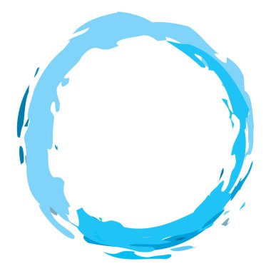 Boya fırçası, fırça darbesi, grunge doku dairesi. Çamurlu, lekeli sıvı, sıvı lekesi, sıçrama, sıçrama efekti - hisse senedi vektör çizimi, klip-sanat grafikleri