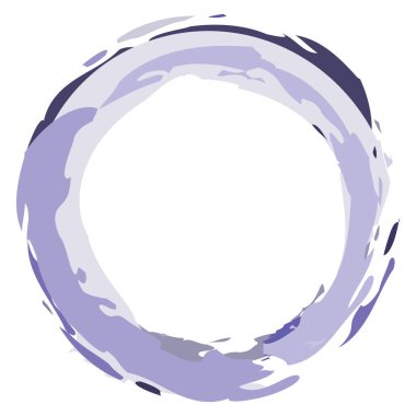 Boya fırçası, fırça darbesi, grunge doku dairesi. Çamurlu, lekeli sıvı, sıvı lekesi, sıçrama, sıçrama efekti - hisse senedi vektör çizimi, klip-sanat grafikleri