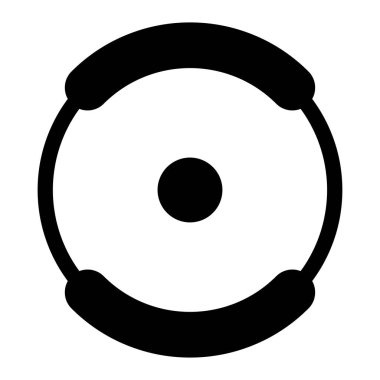 Crosshair, hedef işareti, soyut vektör reaksiyonu. Ara, ara, doğruluk simgesi. Bullseye, nokta konsepti