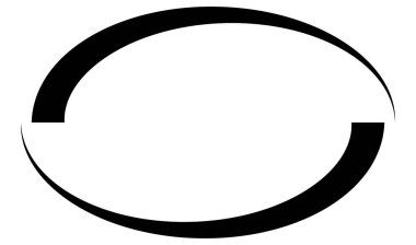 Elips, oval çerçeve, sınır. Oval bayrak, etiket ve etiket ögesi - stok vektör illüstrasyonu, klip sanatları grafikleri