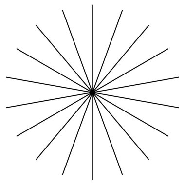 Radikal, yayılan ve yakınsayan çizgiler, çizgiler. Dairesel, döndürülmüş patlama, konuşulan çizgiler