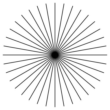 Radikal, yayılan ve yakınsayan çizgiler, çizgiler. Dairesel, döndürülmüş patlama, konuşulan çizgiler