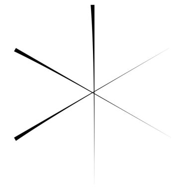 Radikal, yayılan ve yakınsayan çizgiler, çizgiler. Dairesel, döndürülmüş patlama, konuşulan çizgiler