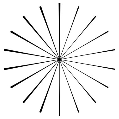 Radikal, yayılan ve yakınsayan çizgiler, çizgiler. Dairesel, döndürülmüş patlama, konuşulan çizgiler