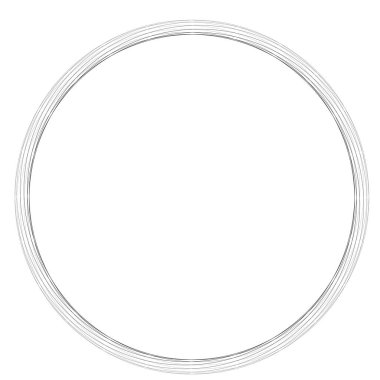 Elle çizilmiş rastgele daireler, serbest çizim efekti. Eşmerkezli daireler, halka şekli - stok vektör illüstrasyonu, klip- sanat grafikleri