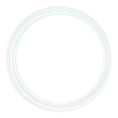 Elle çizilmiş rastgele daireler, serbest çizim efekti. Eşmerkezli daireler, halka şekli - stok vektör illüstrasyonu, klip- sanat grafikleri