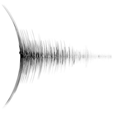 Ses, müzik eşitleyici, EQ. Rastgele çizgiler, grafik. Film müziği, stüdyo kayıt konsepti grafiği