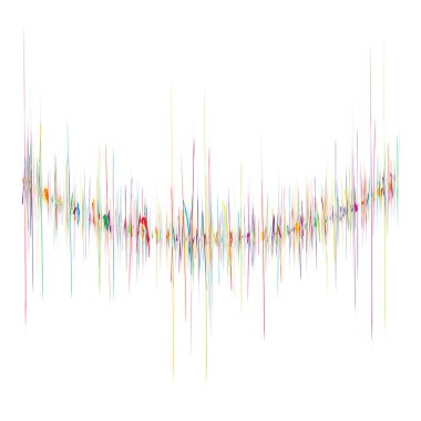 Ses, müzik eşitleyici, EQ. Rastgele çizgiler, grafik. Film müziği, stüdyo kayıt konsepti grafiği