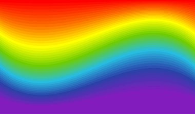 Gökkuşağı havası, mutluluk, doğa konsepti çizimi, grafik. LMBTQ + 'nın sembolik bayrağı - stok vektör çizimi, klip- sanat grafikleri