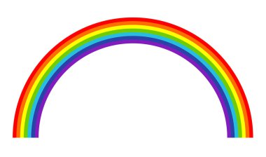 Gökkuşağı havası, mutluluk, doğa konsepti çizimi, grafik. LMBTQ + 'nın sembolik bayrağı - stok vektör çizimi, klip- sanat grafikleri