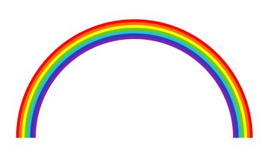 Gökkuşağı havası, mutluluk, doğa konsepti çizimi, grafik. LMBTQ + 'nın sembolik bayrağı - stok vektör çizimi, klip- sanat grafikleri