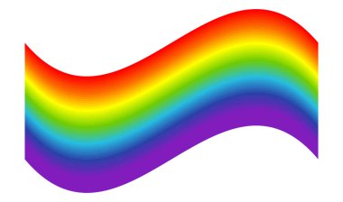 Gökkuşağı havası, mutluluk, doğa konsepti çizimi, grafik. LMBTQ + 'nın sembolik bayrağı - stok vektör çizimi, klip- sanat grafikleri