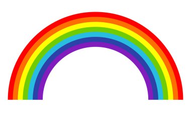 Gökkuşağı havası, mutluluk, doğa konsepti çizimi, grafik. LMBTQ + 'nın sembolik bayrağı - stok vektör çizimi, klip- sanat grafikleri