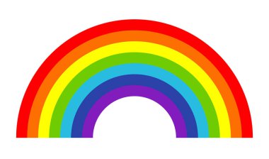 Gökkuşağı havası, mutluluk, doğa konsepti çizimi, grafik. LMBTQ + 'nın sembolik bayrağı - stok vektör çizimi, klip- sanat grafikleri