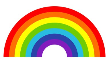 Gökkuşağı havası, mutluluk, doğa konsepti çizimi, grafik. LMBTQ + 'nın sembolik bayrağı - stok vektör çizimi, klip- sanat grafikleri