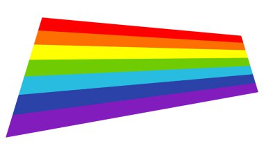 Gökkuşağı havası, mutluluk, doğa konsepti çizimi, grafik. LMBTQ + 'nın sembolik bayrağı - stok vektör çizimi, klip- sanat grafikleri