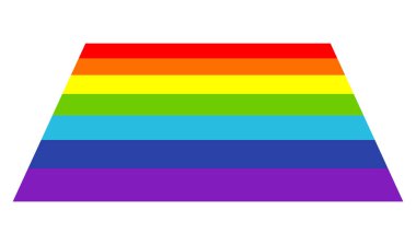 Gökkuşağı havası, mutluluk, doğa konsepti çizimi, grafik. LMBTQ + 'nın sembolik bayrağı - stok vektör çizimi, klip- sanat grafikleri