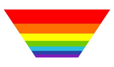 Gökkuşağı havası, mutluluk, doğa konsepti çizimi, grafik. LMBTQ + 'nın sembolik bayrağı - stok vektör çizimi, klip- sanat grafikleri