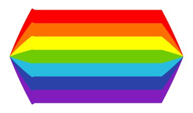 Gökkuşağı havası, mutluluk, doğa konsepti çizimi, grafik. LMBTQ + 'nın sembolik bayrağı - stok vektör çizimi, klip- sanat grafikleri