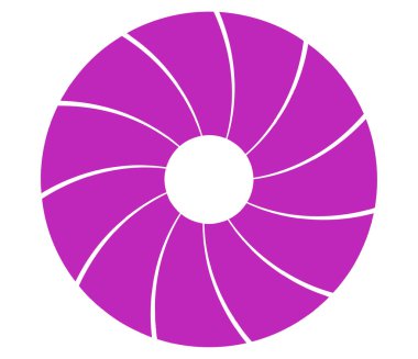 Dairesel spiral, girdap, soyut vektör dairesi tasarım elementi